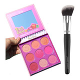 Set De Maquillaje Brocha Biselada Y Rubores Rude Cosmetics