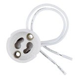 Zocalo Ceramico Gu10 Conector Lampara Dicroica 220v Pack 10 Color Blanco