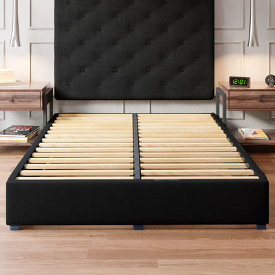 Cama Base Box Cabecera Recamara Quintana Negro King Size | Meses sin interés