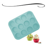 Forma Para Cupcakes Com 12 Cavidades E Forminhas De Silicone