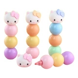 Rotulador Marcador Hello Kitty Fluorescente Colorear 3 Color