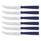 Cuchillo De Cocina Mesa Tramontina New Kolor Azul Pack X 6 Unidades