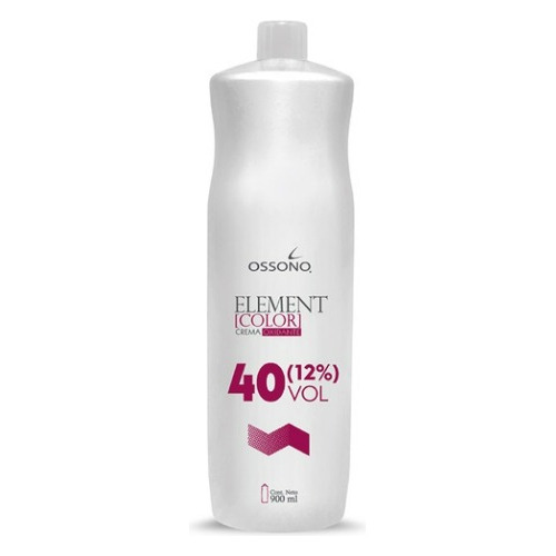 Crema Oxidante Capilar Ossono Element Color 40 Vol X 900 Ml