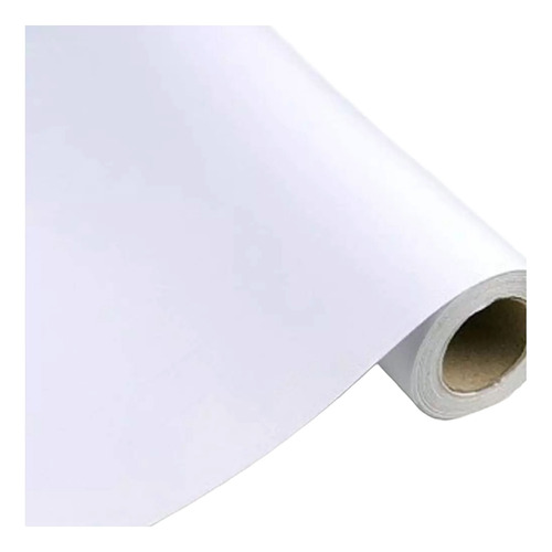 Papel Adesivo Contact Branco Fosco Opaco Lavável 45cm X 2mts