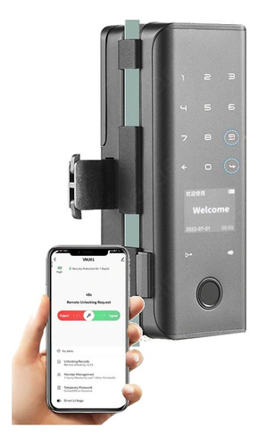 Fechadura Digital Biométrica Wifi G9s Portas Vidro