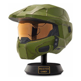 Halo Master Chief Casco De Lujo Con Soporte Y Luz Led Adulto