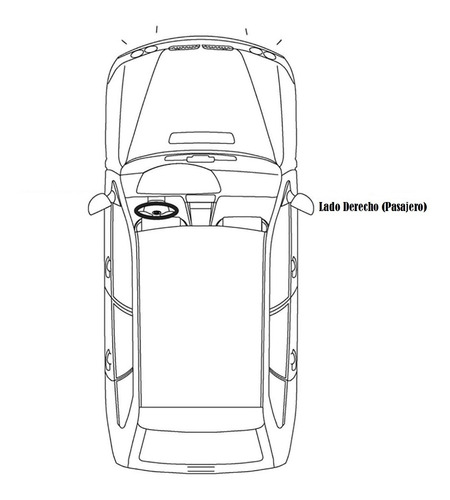 Retrovisor Chevrolet Aveo (2004-2010)  Manual Corrugado Foto 3