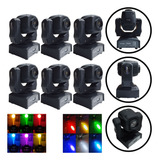 Kit 6 Moving Mini Spot Head Led 60w Dmx Iluminção Dj Balada