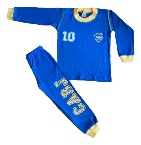 Pijama Jersey Boca Juniors Oficial Equipo Futbol Niño 2al10
