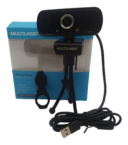 Webcam Multilaser Wc055 Full Hd 1080p Preto C/tripe