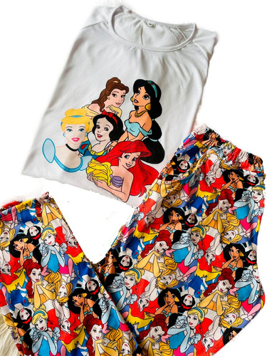 Pijama Animado Unisex Modelo Princesas Disney - T 36 Al 50