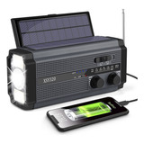 Radio Solar Sos De Manivela Con Lámpara De Emergencia