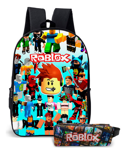 Kit Escolar Infantil Menino Mochila E Estojo Game Blox