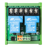 Modulo Relevador Riel Din 24v 30a Relay 2 Canales Industrial