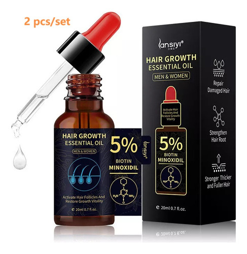 Serum Para El Crecimiento Del Cabello Con Minoxidil, 5%, 2pc