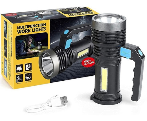 Linterna De Mano 3000 Lumen Led Recargable Usb 3w 