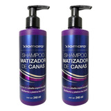 Shampoo Matizador De Canas Xiomara 2 Pzas