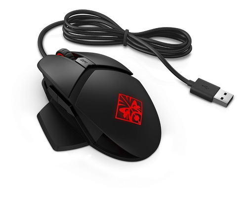Mouse Gamer : Omen By Hp Con Cable Usb Reactor (black/red)