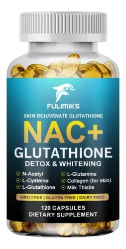 Nac+glutation, Alpha Lipoic,vitamina C, Colagen 120 Cápsulas