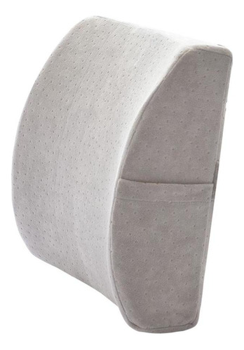 Silla De Escritorio Soporte Para La Espalda Gris Terciopelo