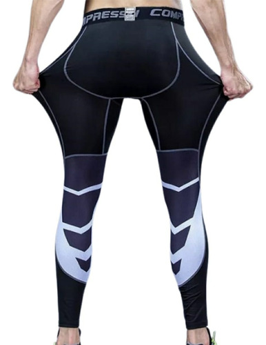 Lycra Deportiva Transpirable - Negro Gris Ref. 8030