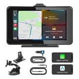 Estéreo Portátil Pra Coche Compatible Car Play Android Auto Color Neg