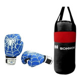 Kit Boxeo Infantil Niños Bolsa + Guantes Spider Sonnos Kids