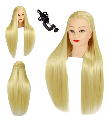  Cabeça De Boneca Manequim De Treino Cabelo Orgânico Longo