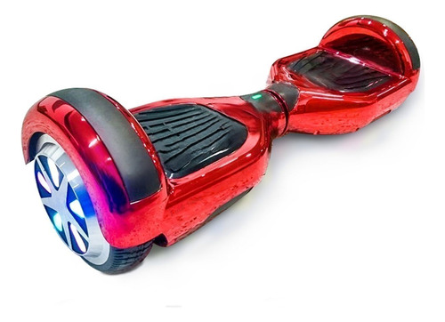 6 Polegadas Hoverboard Skate Eletrico Infantil Criança Bluetooth Bivolt Com Leds Colorido Roda Overboard Luuk Young Cor Vermelho Cromado (led Na Roda)