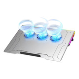 Base Suporte Notebook Alumínio 3 Cooler Fans Rgb Ajustável C