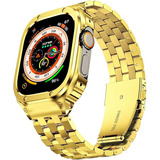 Malla De Ac.inox+caja P/apple Watch Ultra 2/1 49mm Gold