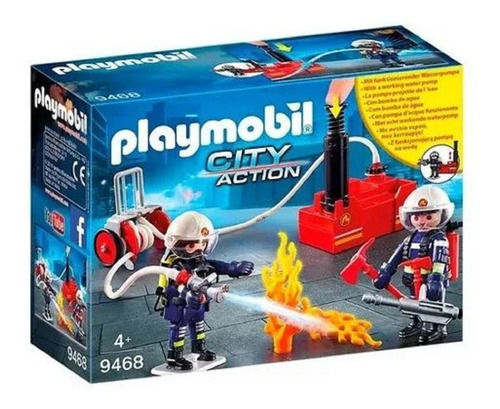 Playmobil Bombero Con Bomba De Agua City Action 9468 