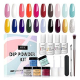 Esmalte De Uñas - 20 Colors Dip Powder Nail Kit Starter,