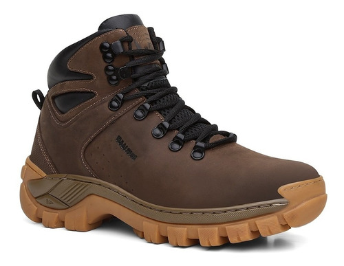 Bota Texana Masculina Cano Médio Couro Legítimo