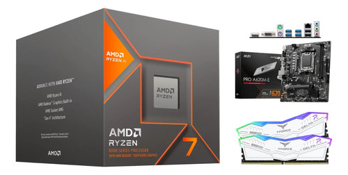 Kit Actualizacion Amd Ryzen 7 8700g + 32gb Ddr5 Rgb A620