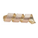 Fita Natalina Rose Gold/ouro 1un 6,30cmx9,14mts 1594591