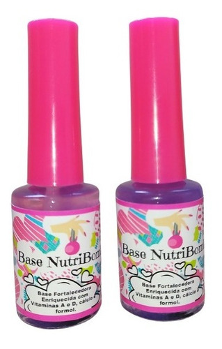 2 Esmalte Base  Nutri Bomba Fortalecedora De Unhas 