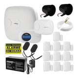 Kit Alarme Monitorado Intelbras Amt 2018e + 10 Sensores 4010