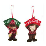 Decoracion Navidad , Peluche Welcome Colgador , Navidad