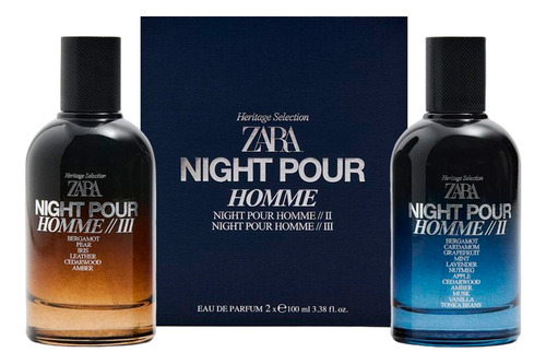 Pack Perfumes Zara Man Night Pour Homme 2 + 3 Edp - 2x100ml