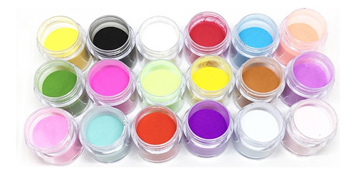 Aaa 18 Colores Acrílico Uñas Arte De Talla Polvo Decoración