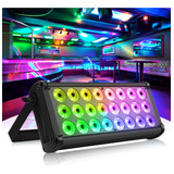 Barra Led Rgbw 24x4w 8 Canales Dmx Auto Play Sonido Hallowee