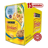 Caixa Friskies Peixe Branco Ao Molho 15x85g