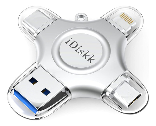 Unidad Flash Idiskk Photo Stick, Conectores 4 En 1, 128 Gb