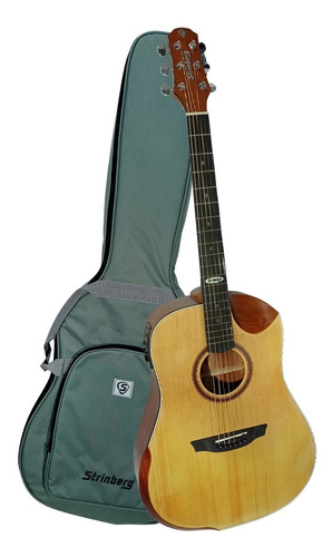 Violão Elétrico Strinberg Sd201hcr Ns Modelo 2022 Com Bag