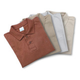 Kit 4 Camisas Masculinas Polo Piquet Casual Elegance