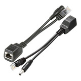 Par De Inyector Poe Splitter 12v Para Cámaras De Seguridad