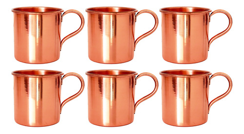 Caneca Moscow Mule Em Cobre 350ml | Kit 6 Unid.