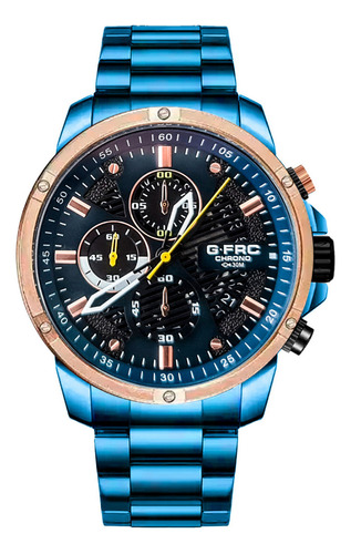 Reloj G-force Original H3678g Cronografo Azul + Estuche