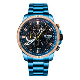 Reloj G-force Original H3678g Cronografo Azul + Estuche